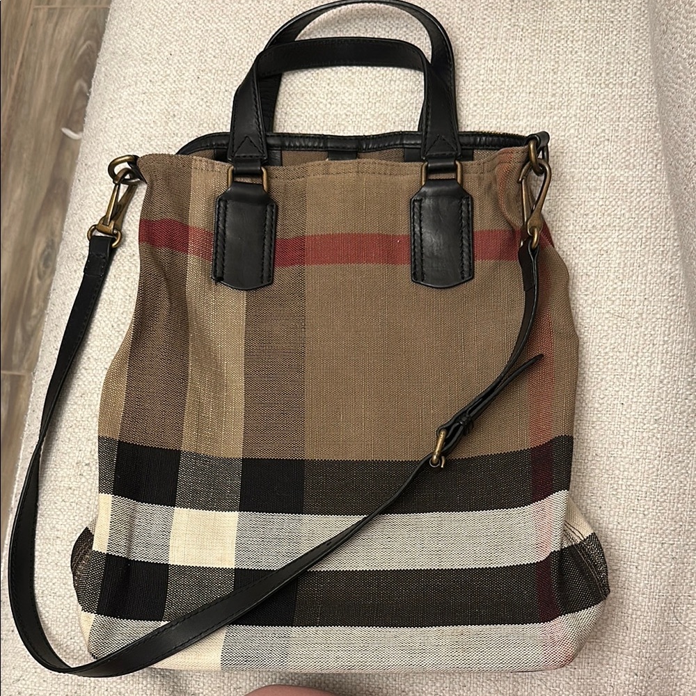 Burberry Checkered Tote Bag